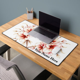 Bureau Fleur Rococo Pastel Cœur de Style Français