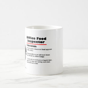 Bureau Humour Food Inspecteur Café Mug
