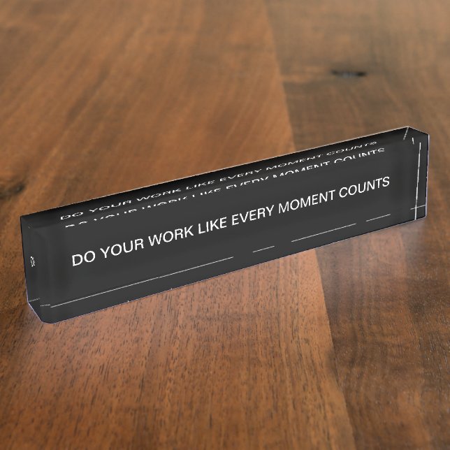 Bureau Motivational Success Desk Nom Plaque (Taille)