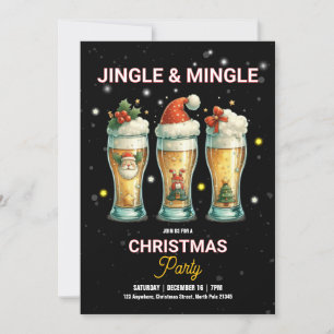 Bureau Noël Cocktail Boissons Invitation