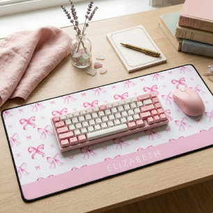Bureau Noms Mignons Coquette Arc Rose Personnalisé