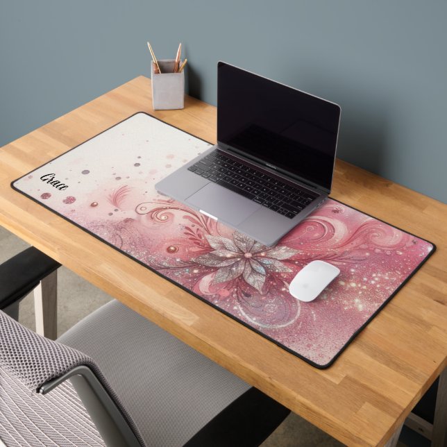 Bureau Paillettes Rose Scintillant (Bureau 2)