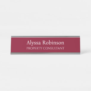Bureau professionnel Bourgogne Nom Plaque