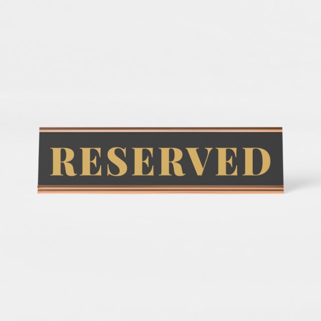 Bureau professionnel RÉSERVÉ Bureau Nom Plaque (Devant)