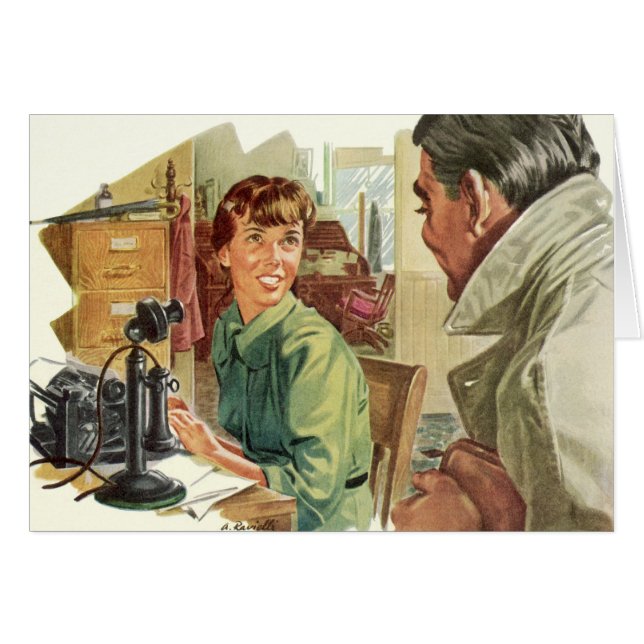 Bureau vintage des affaires, chef de la direction  (Devant horizontal)