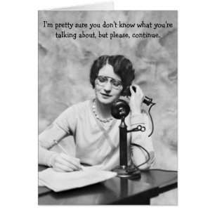 Bureau vintage - sarcasme au téléphone,