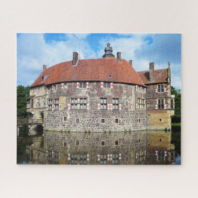 Burg Vischering Castle Allemagne. Jigsaw Puzzle (Horizontal)