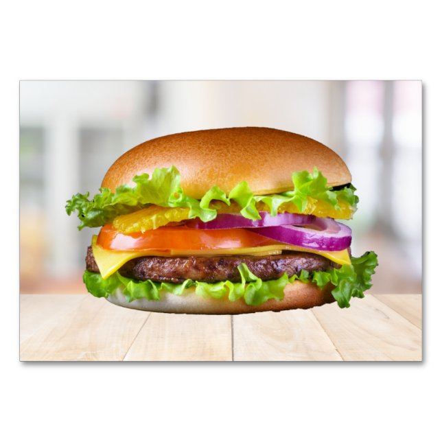 Burger ABA Tact Label Flashcard | Carte photo (Devant)