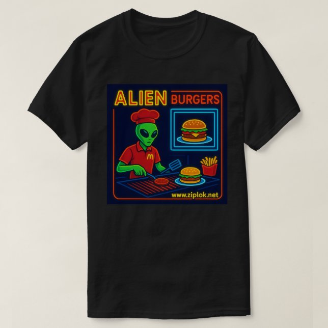 Burger Aliens - T-Shirt (Design devant)