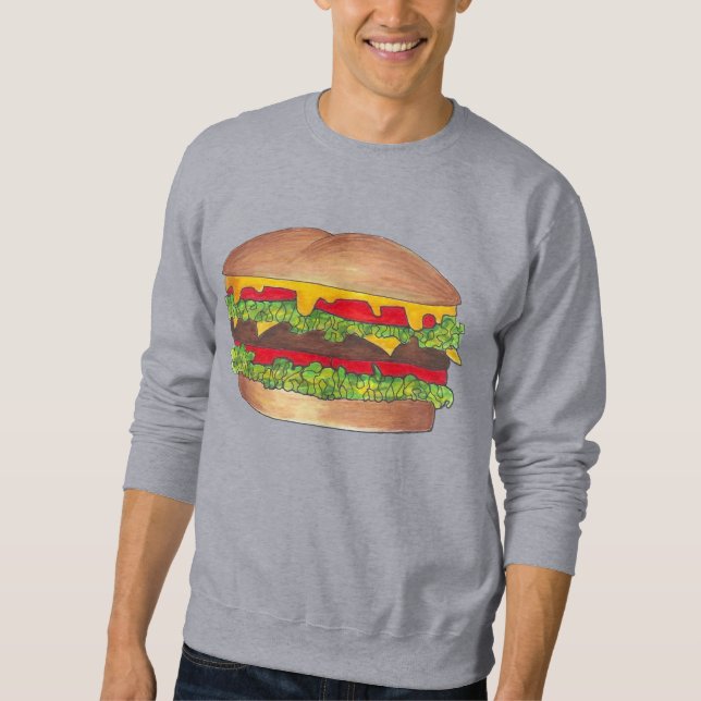Burger Hamburger Cheeseburger Sweatshirt (Devant)