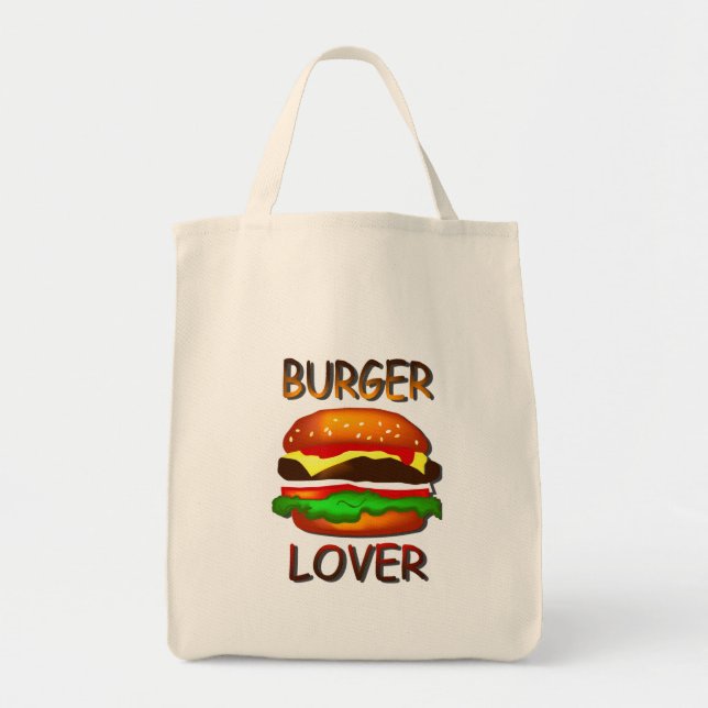 Burger Lover Hamburger  Grocery Tote Bag (Devant)