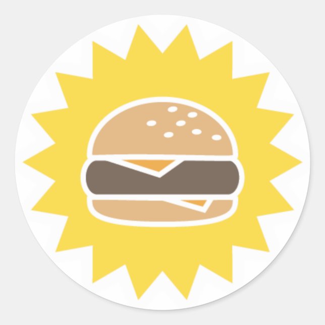 Burger rétro | Stickers (Devant)