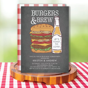 Burgers et répétition dîner Invitation