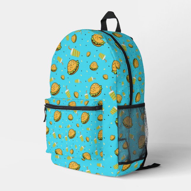 Burgers motif imprimé sac à dos (Coin arrière droit)