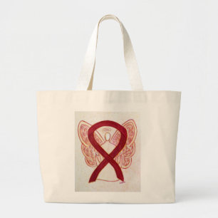 Burgundy Awareness Ruban Custom Art Sac fourre-tou