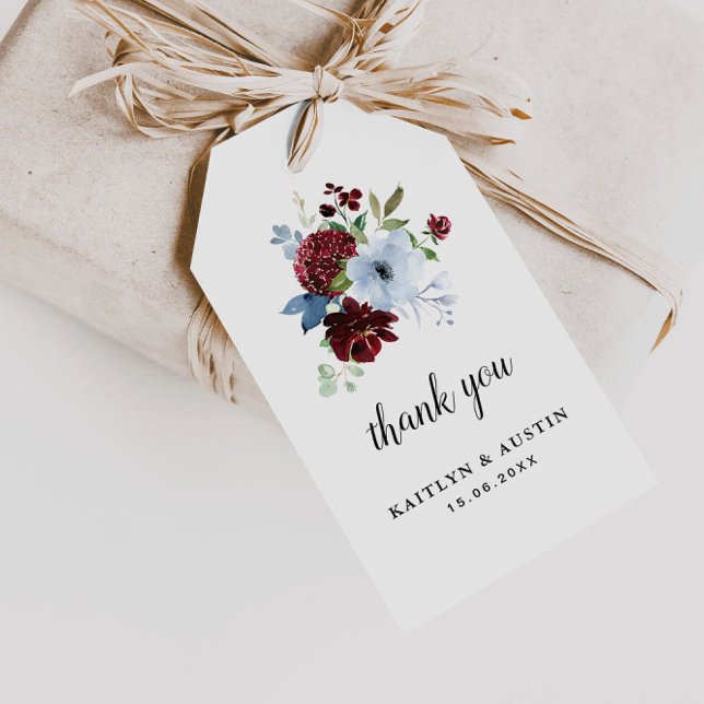 burgundy bleu poussiéreux mariages étiquettes cade (Créateur téléchargé)