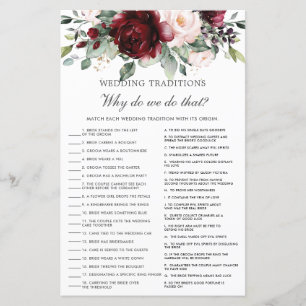 Burgundy Blush Floral Traditions Mariages Jeu