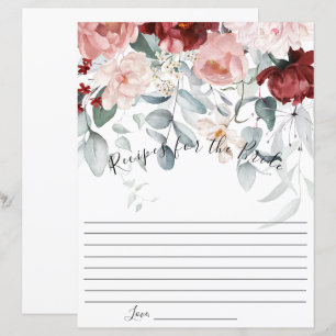 Burgundy Blush rose Floral Bride Recette