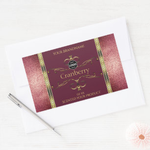 Burgundy Gold Étiquette Parties scintillant bordur