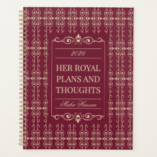 Burgundy & Gold Planner | Personalized Name & Year