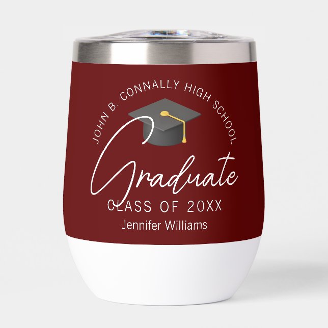 Burgundy Graduation Party Customized Graduate (Avant)