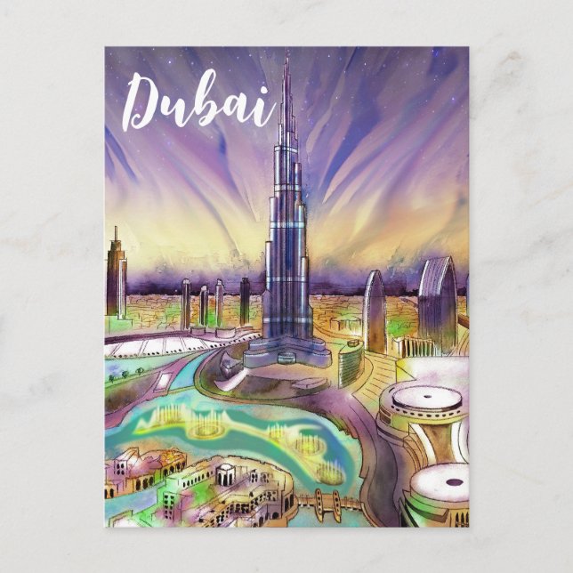 Burj Khalifa, carte postale de Dubaï (Devant)