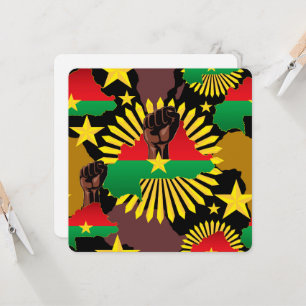 Burkina Faso Carte, drapeau et première révolution