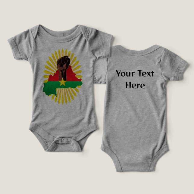 Burkina Faso Carte, drapeau et première révolution (Design Recto & Verso)