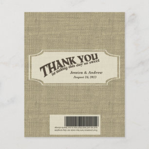 Burlap Barre de bonbons Favoriser