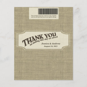 Burlap Barre de bonbons Favoriser