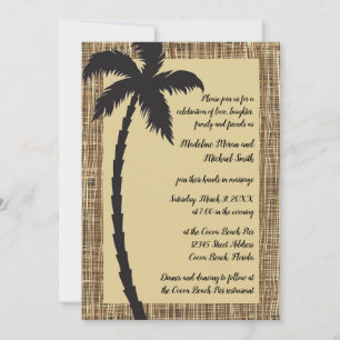 Burlap Palm Tree - Faire-part de mariage