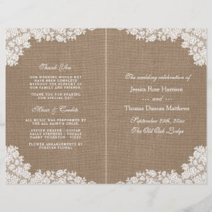Burlap Rustique et collection Vintage de dentelle