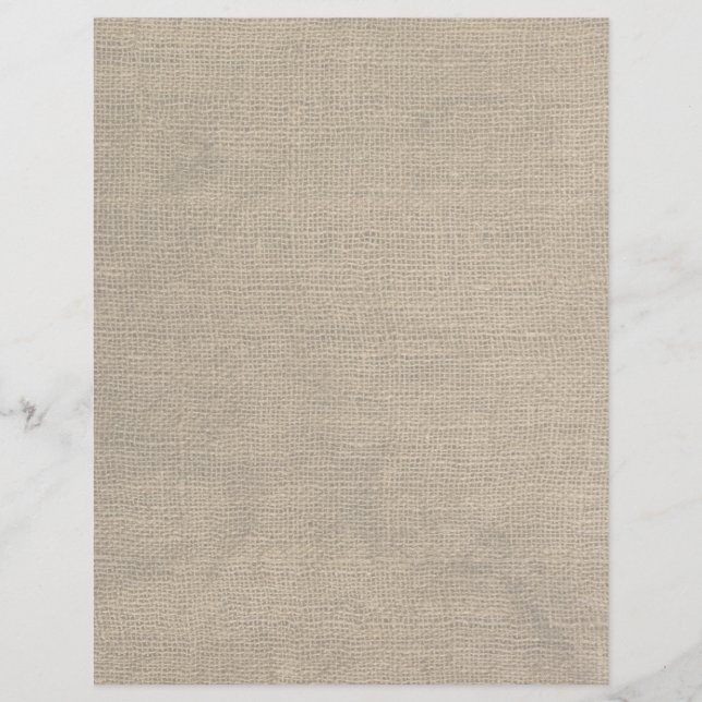 Burlap Rustique Imprimer en-tête personnalisé (Devant)