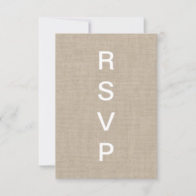 Burlap Typographie RSVP (Devant)