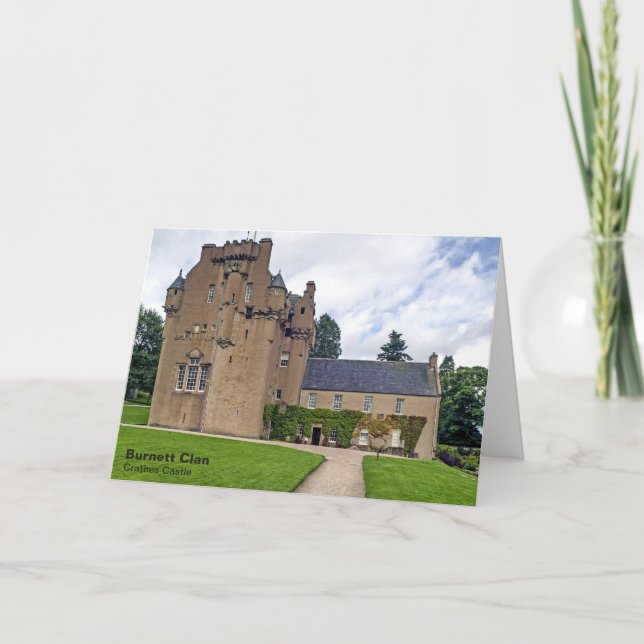 Burnett Clan Crathes Castle Retourner Carte de not (Devant)