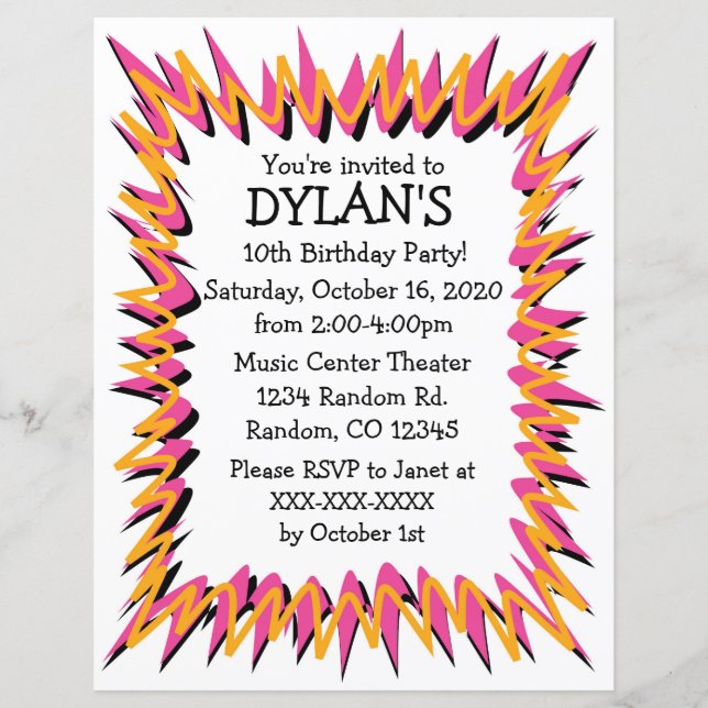 Burns thème anniversaire invitations flyer fêtes d (Devant)