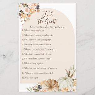 Burnt Orange Citrouille Rustic Trouver le jeu Invi