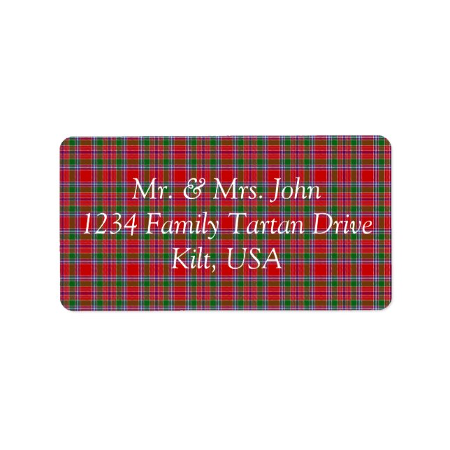 Burrell Tartan Étiquette (Devant)