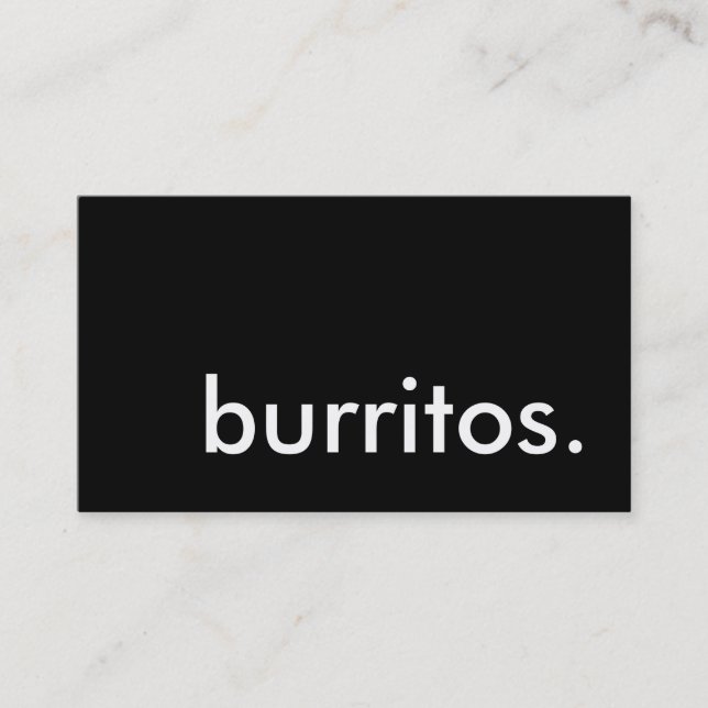 burritos. carte perforée de fidélité (Devant)