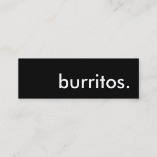 burritos. carte perforée de fidélité