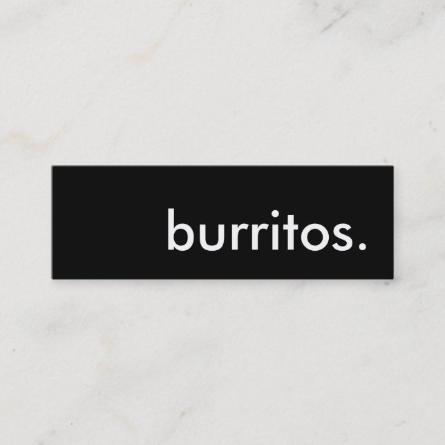 burritos. carte perforée de fidélité (Devant)