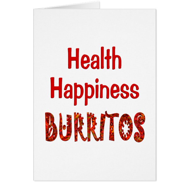 Burritos de bonheur de santé (Devant)