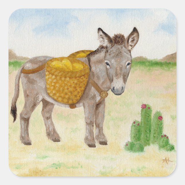 Burro avec autocollant Panier (Devant)