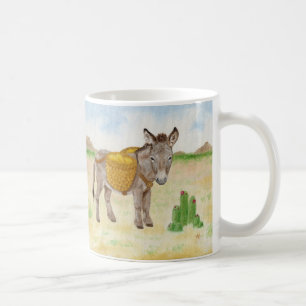 Burro avec la tasse de panier