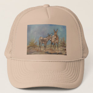 Burros d'Oatman sur le casquette de camionneur