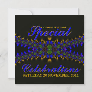 Burts Hearts Electric indigo Lace Invitation