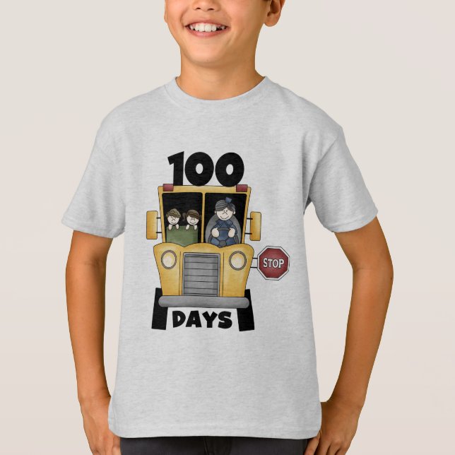 Bus 100 Jours de t-shirts et cadeaux scolaires (Devant)