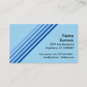 Bus. Carte - Cinq lignes bleues diagonales