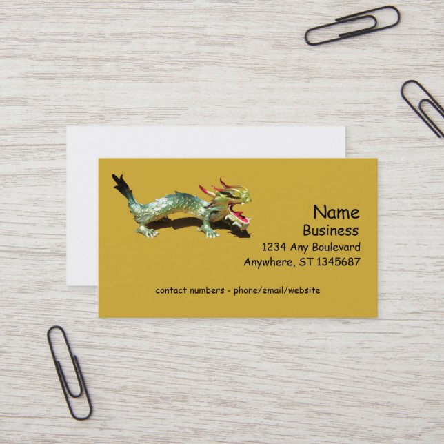 Bus. Carte - Dragon (Devant/Arrière en situation)