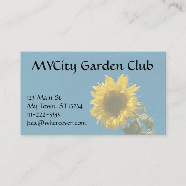 Bus. carte - Tournesol (Devant)